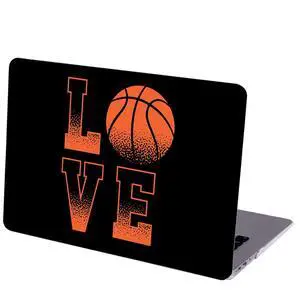MINGDAO Case Compatible with MacBook Pro 14 inch Hard Protective Shell with Keyboard Cover (A2442 M1 Pro/Max, 2021 Release) - Typographical Text I Love Basketball