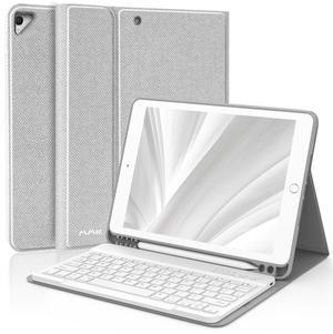 MMK for iPad Keyboard Case for 10.2" 9th/8th/7th Generation 2021/2020/2019, Detachable Wireless BT Keyboard with Magnetic Protective Cover with Pencil Holder for iPad Pro 10.5" 2019
