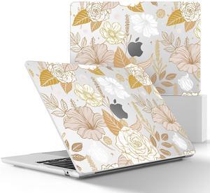 May Chen for MacBook Air M4 M3 M2 13.6 inch Case 2025 2024 2023 2022 Release, Models: A3240 A3113 A2681, Flexible Plastic Case for M4 13.6" Laptop, Hard Shell with Keyboard Cover, Aesthetic Flower