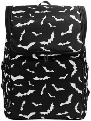Naanle Stylish Bats Halloween Pattern Large College School Books Backpack Waterproof Computer Bag Travel Daypack for Man Woman
