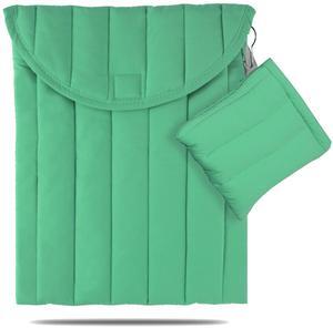 Puffy Laptop Sleeve Set 11-12 Inch Light Green, Protective Carrying Case for Men and Women, Cute Case Bag Compatible with 11 and 12 Inch Laptops, 10.9" Ipad 10, 10.2" Ipad 7 8 9 in Cover