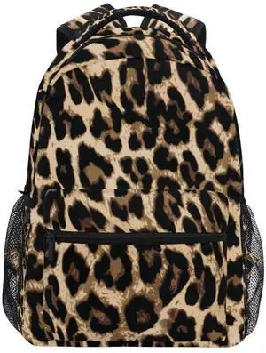 Oarencol Leopard Backpack Animal Skin Print Bookbag Daypack Travel Hiking Camping School Laptop Bag
