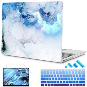 Mektron Surface Laptop Go 12.4 inch Case Compatible with Go 3/2/1 Microsoft Surface Laptop 12.4" Cover 2023-2020 Releases Model 1943/2013 Plastic Hard Shell Case, Cloud & Lightning