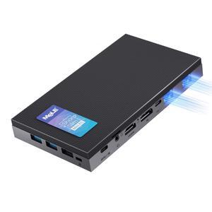 MeLE QuieterDL Mini PC with Windows 11 Home, N100 4GB 128GB, 2.5G Dual LAN,IoT Industrial Desktop Computer Support Win-10 11 Linux Ubuntu Debian 4K Triple Display, Dual HDMI, All-in-One USB-C