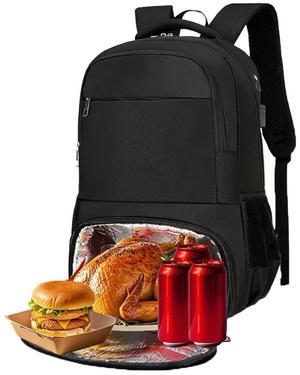 PEAGLOB Lunch Backpack For Men TSA Work Backpack with Cooler 17 Inch Laptop Bags Carry on with USB Port Waterproof Anti-Theft with Lunchbox For Work Business Picnic
