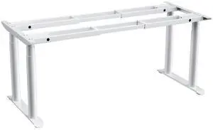 VWINDESK VJ402 Four Legs(Columns) Electric Height Adjustable Standing Corner Desk Frame Only W/Four Motors, Ergonomic Sit Stand Up Height Adjustable Steel Base with Digital Memory Keypad (White)