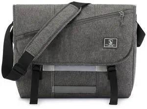 OIWAS Messenger Bag for Women, 17 Inch Laptop Crossbody Bags Men Casual Satchel Shoulder Bag College Travel Office Briefcase (Grey, 17 inch)