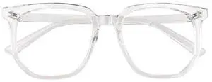 Oversized Square Reading Glasses for Women Men Blue Light Blocking Eyeglasses Frame Cute Comfortable Clear +1.5