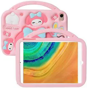 Cartoon Case for Xiaomi Redmi Pad SE 11 inch 2023,MONEHOYSY Cute Soft Silicone Kickstand [Drop Proof,Shock Proof,Anti Slip] Back Stand Cover Case for Kids Children Teens Girls Boys (Melody)