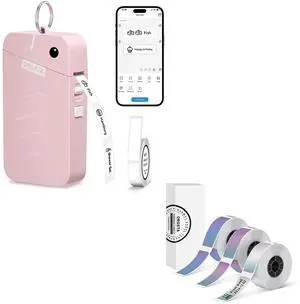 ORGSTA S001 Label Maker Machine with Tape, Portable Bluetooth Label Maker for Home and Office Organization, Thermal Label Printer Mini Label Maker with 3 Roll Label Tapes - Gradient