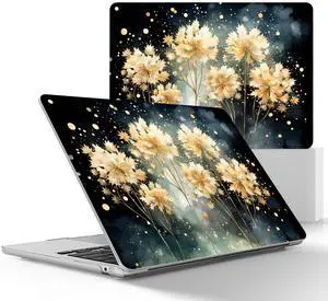 May Chen for MacBook Air M4 M3 M2 13.6 inch Case 2025 2024 2023 2022 Release, Models: A3240 A3113 A2681, Flexible Plastic Case for M4 13.6" Laptop, Hard Shell with Keyboard Cover, Fireworks P320