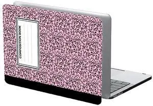ReLuB Compatible with MacBook Air 13.3 inch Case 2018-2020 Release A1932 A2179 A2337, Pink Leopard Print Composition Book Hard Plastic Shell Cover Case