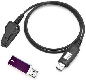 NEWASHAN USB Program Cable for Kenwood NX-200 NX-300 TK-290 TK-390 TK-280 TK-380 TK-480 TK-2140 TK-3140 TK-2180 TK-3180 TK-5220 TK-5320 3-pin Radio Walkie Talkie Clone Cord Cat Lead Wire + Software