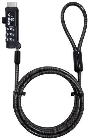 USB Port Lock for Laptop - 3-Dial Combination Security Cable Lock, Black | Laptop Security Lock, USB Cable Lock, Computer Locking Cable