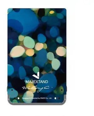 MAJEXTAND Cell Phone and Tablet Stand with 30 Heights and Angles, Landscape & Portrait Modes, Portable Adjustable Ergonomic Stand, Switch Phone and Tablet in 1 Second, US Patented (Night Blue)