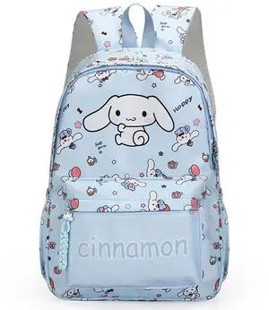Roffatide Anime Cinnamoroll All Over Print Casual Backpack Laptop Backpack Travel Hiking Rucksack Zipper Backpack Blue