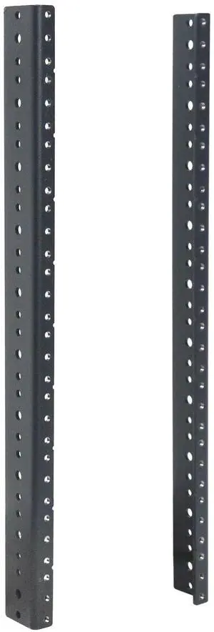 RIVECO 2 PCS 10U Rack Rails, Tapered Holes Rack Mount Rails for Recording & Network Wooden Cabinet Mounting, 3.0 mm Thickness Steel Heavy Duty, Screws Included