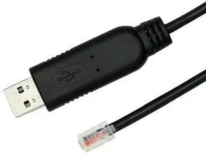 RIKYJIC USB to RJ11 RJ12 Debugging Cable for RS232 Control Configuration - 1.8m Black Cable, Ideal for Cash Registers and Scales (USB to RJ11(4P4C))