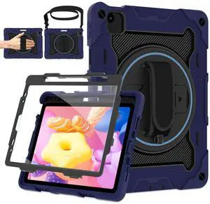 ROSROME For iPad Air 5th 4th Generation 10.9 inch Case with Screen Protector [15ft Drop Protection] iPad Pro 11 Case 4th 3rd 2nd 1st Gen (2022 2021 2020 2018) for Kids W/ 360 Stand Hand/Shoulder Strap
