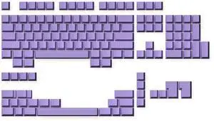 Ranked Blank Premium Keycap Set | 1.4 mm Thick PBT | Cherry Profile for Mechanical Keyboard (Lavender, 139 Keys)