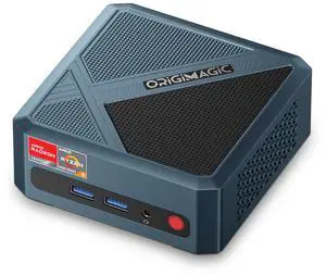 origimagic N2 Mini PC - Gaming & Office Performance with AMD Ryzen 5 6600H (6C/12T, 4.5GHz), 32GB DDR5 RAM, 512GB NVMe SSD, Dual USB4, Quad Display, WiFi 6E, BT5.2, 8K UHD - Mini PC