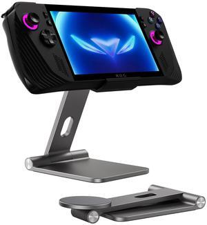 Antank Foldable Magnetic Stand for ROG Ally X, Aluminum Alloy Adjustable Angle Height iPhone Stand for Desk, Portable Desktop Holder Compatible with Rog Ally X, iPhone 16/15/14/13/12/Magnetic Case