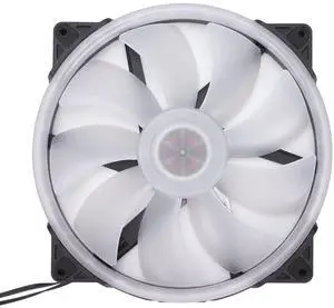Case Fans, Large Air Volume Cooling Fans ARGB Light Synchronization Hydraulic Bearing Silent Low Noise 4PIN PWM+5V Computer Fan 9 Leaf Design(200 * 200mm)