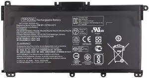 Vvsialeek TF03XL 41.9Wh Laptop Battery Compatible with HP Pavilion 15-CC 15-CC023CL CC050WM 17-AR050WM 15-CK 15-CK0XX 17-AR 17-AR050WM 17-AR007CA 14-BF 14-BF040WM 14-BK000 HSTNN-IB7Y