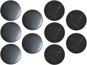 Shungite World 10 pcs Shungite Stickers Set Round 50 mm Polished and Unpolished (5 of Each) for Cell Phone Case Tablet Laptop Computer - Energy Shungite Stones Protection Plate with Carbon Fullerenes