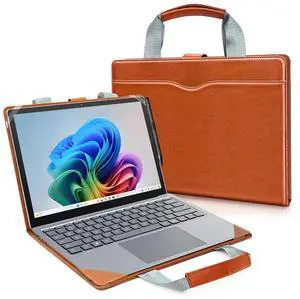 SSS*GRGB Sleeve Case for 13.8-Inch Microsoft Surface Laptop 7(Model: 2036) and 13.5-Inch Surface Laptop 6/5/4/3/2(Models: 1951/1868/1958/1950/1867/1769) with Carrying Strap,Pocket and Pen Holder,Brown