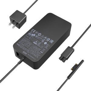 65W Surface Pro Charger Replacement Fit for Microsoft Surface Pro 3/4/5/6/7/8/9/X, AC Adapter Power Supply for Surface Laptop 5 4 3 2 1 Surface Go 1 2 3, Surface Book 3 2 1 Power Supply Cord