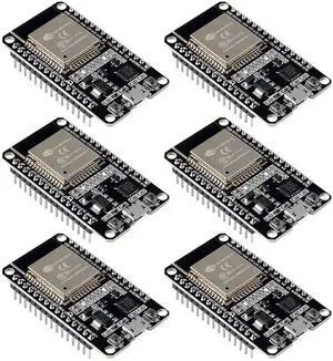 6Pcs ESP32 ESP-WROOM-32 Development Board ESP32S 2.4GHz Dual-Core WiFi Bluetooth Microcontroller