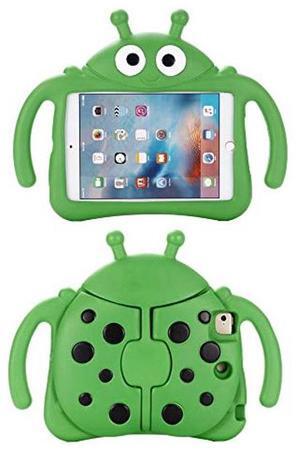 Tading Kids Case for Apple iPad Mini 5/4/3/2/1 7.9 inch Only, Kids Proof Lightweight EVA Foam Stand Cover for iPad Mini, Mini 5 (2019), Mini 4, iPad Mini 3rd Generation, Mini 2 Tablet - Ladybug, Green