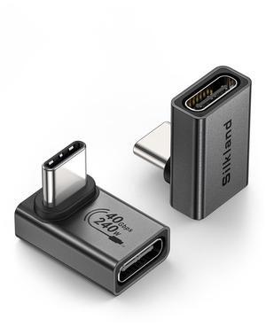 Silkland USB 4 Cable for Thunderbolt 4 Cable 4FT and USB C 90 Degree Right Angle Adapter 2 Pack,40Gbps,240W