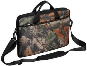 Forest Tree Camouflage Laptop Protective Case for Women Men,15.6 inch Messenger Shoulder Bags,Water Resistant Notebook Computer Bag Laptop Carrying Briefcase Sleeve Case