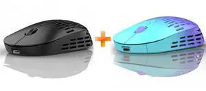 RAPIQUE Bluetooth Wireless Mouse, Dual Mode Rechargeable Silent Computer Mice with 2.4G Type C Receiver