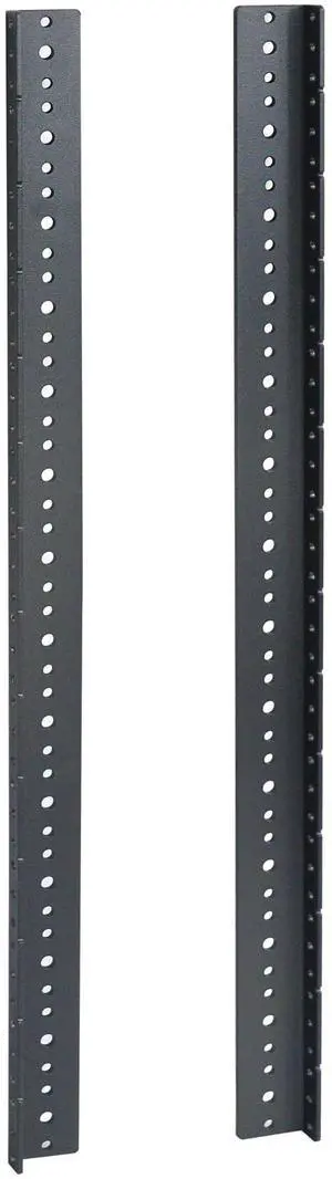 RIVECO 14U Vertical Rack Rails Kit Heavy Duty Server Rack Mount Rails 2PCS Black