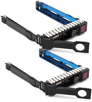 Lot of 2pcs 2.5" SFF SAS SATA SSD Hard Drive Carrier Tray Caddy 651687-001 651699-001 Compatible for Proliant ML310 ML350 DL360p DL380P DL160 DL120 SL230S Gen8 G8 Gen9 G9 Server Serie by Bthebkrs