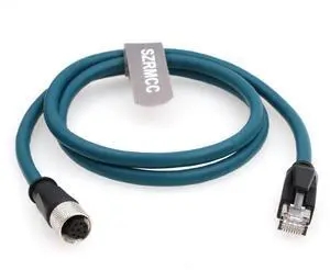 SZRMCC M12 Sensor Actuator Cable A Code 8 Pin Female to RJ45 Ethernet Cable Cat 6A High Flex Waterproof Network Cable for Industrial Automation Profibus DeviceNet (15m)