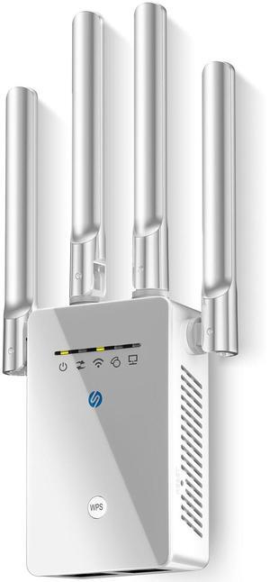 WiFi Extender Signal Booster, Long Range Internet Booster for Home, New Gen 5X Faster Wireless Repeater and Signal Amplifier w/Ethernet Port, Coverage up to 9980 sq.ft and 60+ Devices