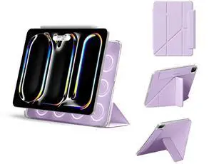 Magnetic Case Compatible with iPad Pro 11 M4 Case, Replacement for iPad Pro 11 Inch 2024 M4, Slim and Lightweight Four-Corner Protective Folio Origami Style Cover Support Landscape and Portrait