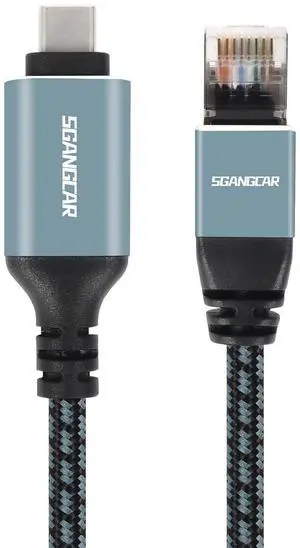 SGANGCAR USB C to Ethernet Cable,30 Feet Type C to Gigabit Ethernet Cable,USB C to RJ45 Cable Compatible Thunderbolt 3/4,Directly Connected to Smartphone, Laptop, PC, Switch, Router, Modem