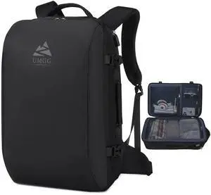 UMGG Travel Backpack for Men 40L, TSA Flight Approved Carry On Backpack with Rain Cover, 17inch Travel Laptop Backpack with USB Charging Port, Extra Large Luggage Suitcase Daypack Weekender Bag, Black