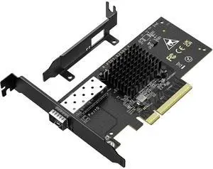 10Gb SFP PCIe Netzwerk Karte mit Intel 82599 (X520-DA1) Controller, VIMIN 10G Ethernet Adapter NIC mit Einem Einzelnen 10Gbps SFP+ Port, Kompatibel mit PCIe X8/X16, Unterstutzung Windows/Linux/VMware