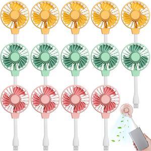 VIHOSE 15 Pcs USB Fan Mini Portable Fan USB Desk Fan Small Personal Fan Travel Fans Compatible with USB Outputs Such as Laptop/power Bank/plug for Travel Commute Office Camping