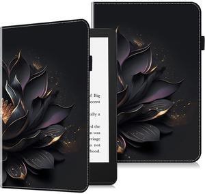 VODEFOX Case for 6.8" Kindle Paperwhite 11th Generation 2021,Kindle Paperwhite Signature Edition Case,PU Leather Book Cover with Auto Wake/Sleep - Purple Lotus