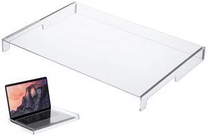 13.8Inch Acrylic Computer Keyboard Cover,Laptop Keyboard Cover Transparent Monitor Stand with Waterproof Anti-Scratc for Home Office