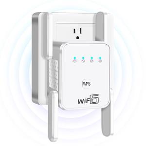 Ax1800 WiFi Extender Signal Booster, Dual Band 2.4g/5.8g Internet Extender WiFi Booster, Easy Setup Mesh WiFi Extenders Signal Booster for Home, Office, and Multi-Device Compatibility