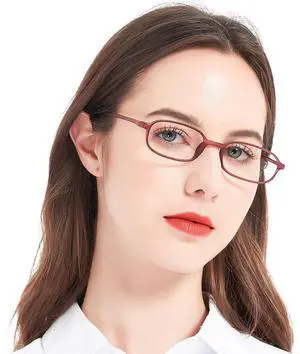 WEMOOTANTS 4 Packs Narrow Blue Light Blocking Reading Glasses 2.0 Men Women Lightweight Red Readers 1.0 1.5 2.00 2.5 3.0 3.5 4.0