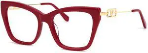 VOOGLAM Cat Eye Non Prescription Blue Light & UV400 Blocking Eyestrain Eyewear for Women in Red Plastic Madelina